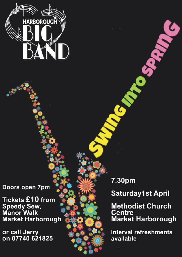 Harborough Big Band "Swing into Spring", Saturday 1st April