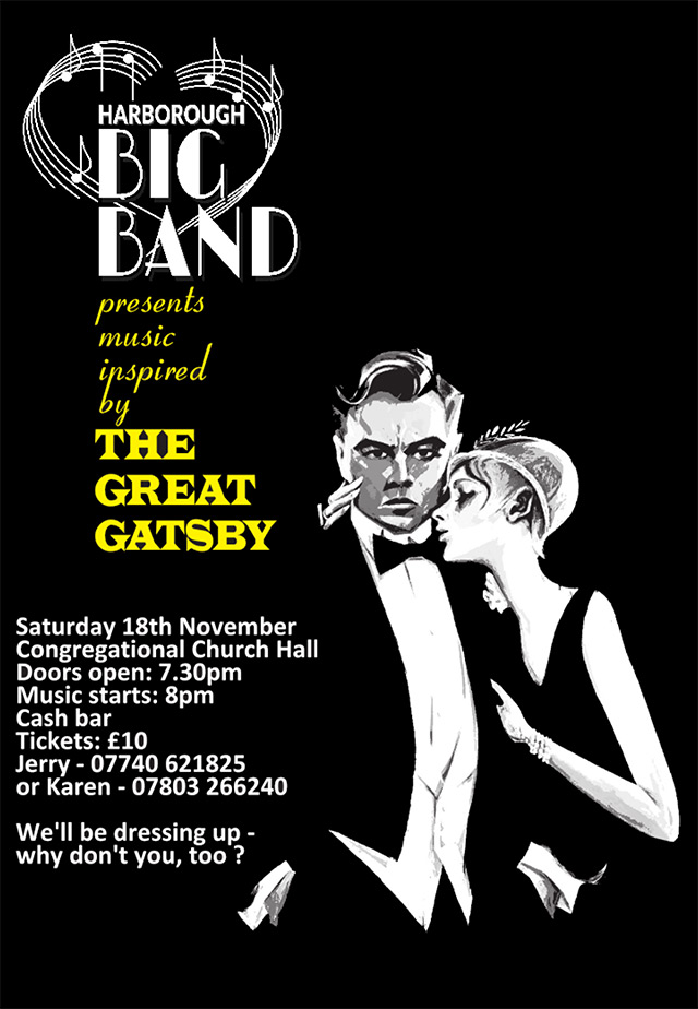 Harborough Big Band "The Great Gatsby", Saturday 18th November